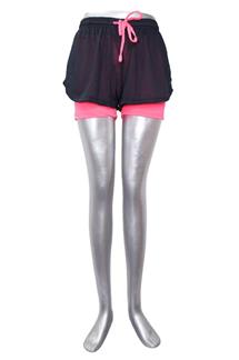 Double Layer Shorts-LE150-NEON PINK